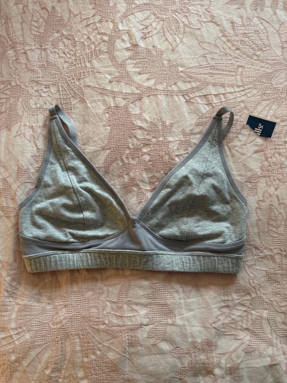 NWT Richer Poorer Gray Wireless Triangle Bralette S
